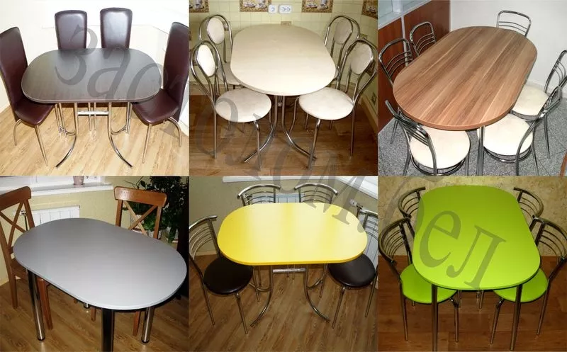 Столы обеденные кухонные. НИЗКИЕ цены. Выбор цвета. Доставка. 3